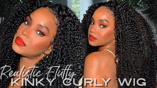 $180 Big Kinky Curly Wig Install For Beginners! Nadula Hair | Alwaysameera
