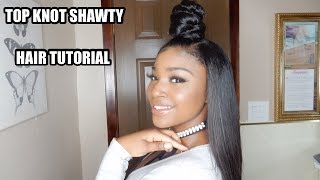 Quick And Easy Half Up Half Down Hair Tutorial Using A U-Part Wig!