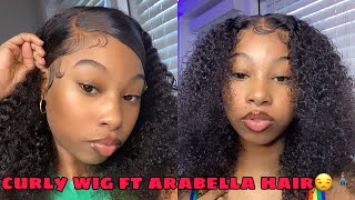 Beautiful Curly Wig Install Ft Arabella Hair