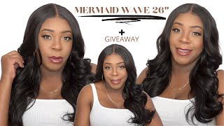 Sensationnel Human Hair Blend Butta Hd Lace Front Wig - Mermaid Wave 26 +Giveaway --/Wigtypes.Com