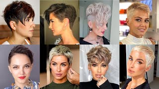 Women Long Pixie Cut New Style 2022 | Short Hair With Bangs Best Short Haircuts