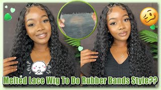 Ultimate Lace Melted Rubber Bands Hairstyle W/ Lace Wig | Wig Install & Restyle #Elfinhair Review