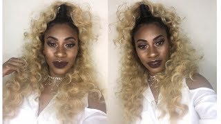Tutorial Half Up Half Down Style, W/ $15 Wig Ft. Outre Ashani Www.Glamourtress.Com