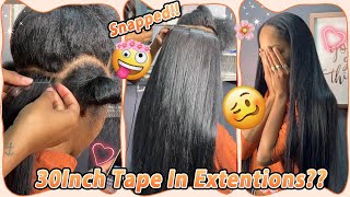 Trending Tape In Extensions Easy Install Natural 4C Hair 30Inch Extension Tutorial #Elfinhair