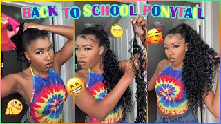 ‍♂️How To Sleek High Ponytail? Easy & Quick Hairstyle | Natural Curly Weave #Ulahair