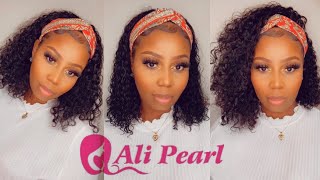 *Wigmas Day 16* Super Affordable Curly Human Hair Headband Wig || Ft Alipearl