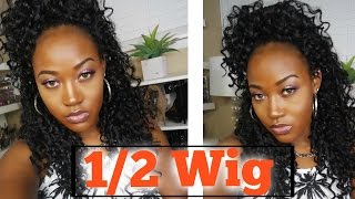 Half Up Half Down Styling With Outre Bahamas Half Wig |Tutorial