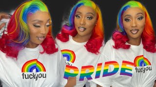 Rainbow Color Wig | Happy Pride Month  | Hairsmarket