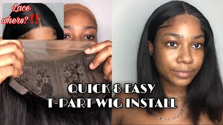 Easy Beginner Friendly T-Part Wig Installation
