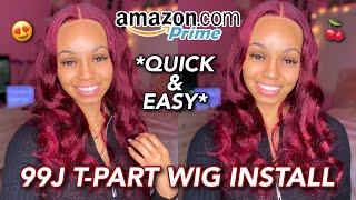 99J Loose Wave T Part Wig Install From Amazon Prime *Easy & Affordable*