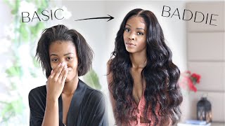 The Ultimate Glow Up! 5X5 Closure Wig Install W/ Sultry Waves  Ft. Ali Unice Hair