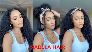 Attempting To Blend My Thin 4C Hair With A Curly V Part Wig | Nadula Hair