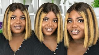 Affordable Everyday Bob Highlight Blonde 360 Lace Front Wig 2020 | Ft. Afsisterwigs