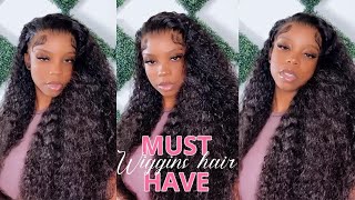 Must Have 30 Inch Deep Wave Wig + Bomb Install | Wiggins Hair
