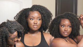 How I Blend My Type 4 Hair With My Kinky Curly U-Part Wig | Shanny Stephens