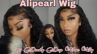 How To Zig Zag Side Part|(Preplucked)Deep Wave Hd Lace Wig Install| Alipearl Hair| Assalaxx