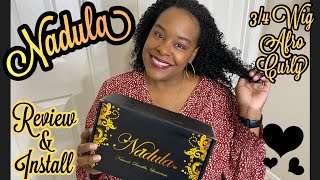 Affordable $$$ 3/4 Half Wig -Nadula- Afro Curly Human Hair  (Review And Install )
