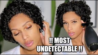 Wash & Go On Curly Pixie Cut Hairstyle!  (Start To Finish) Short Lace Wig Install