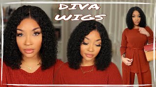 Super Natural, Everyday Curly Bob Wig| Ft. Divawigs