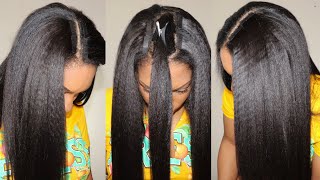 Tape In Extensions At Home | Kinky Straight Tape Ins | Ft. Ywigs