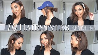 10 Easy Hairstyles For Short Hair!