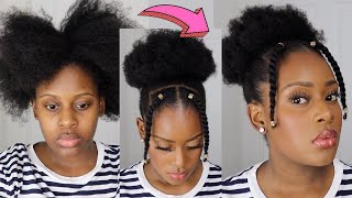 Quick Simple Cute Natural Hairstyle In 10 Minutes | Summer Natural Hairstyles | Tatendatasham.