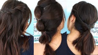 Extra Easy No Heat Hairstyles For Short Hair | Back To School 2017