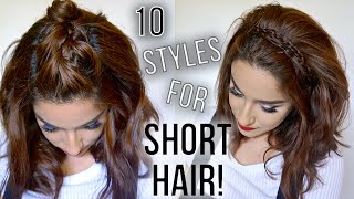 10 Hairstyles For Short Hair // Quick & Easy // How I Style My Short Hair || Claribella