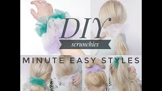 Scrunchies Diy ❤️ Easy Minute Scrunchie Hairstyles ❤️ Perfect For Long, Medium And Short Hair