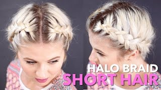 How To Milkmaid Braid Short Hair | Milabu