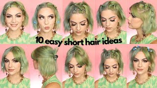 10 Easy Hairstyles For Short Hair | Sophie Hannah