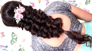 Best Hairstyle For Wedding Function | Very Easy Hairstyle Using Trick | Party Hairstyles 2022