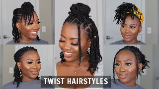 11 Ways To Style Your Short Twist | Quick And Easy Hairstyles