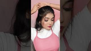 Valentine'S Day Special Hairstyle Tutorial | New Trendy Heart Bun Hairstyle #Shorts