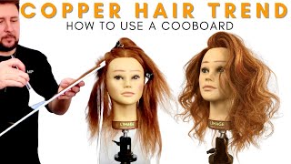 How To 2022 Copper Hair Trend Balayage Using A Cooboard