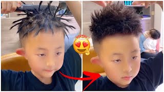 Cute Baby Boy Hairstyle | 6-Year-Old Hair Stylist Still Crushing It In China