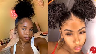 ⭐️ Bu$T Down Middle Part Natural Hairstyle$ Compilation 2022
