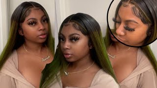 Green Highlight Wig Step By Step Watercolor Install Ft Isee Hair