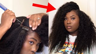 How To: Thickness And Volume With Tape Ins Extension Hair On 4C Hair