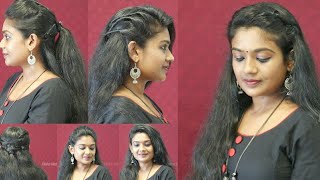 Hairstyles For Kurti|Easy Everyday College/Office Hairstyles