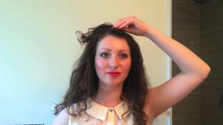 Naturally Curly Hair Updo For Frizz And Bad Hair Days!