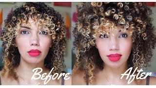 How To Style Fine/Thin Curly Hair (Low Density Curls) For Thicker Looking Hair