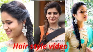 Actress #Samantha Inspired #Hairstyle Tutorial// Beautiful Hair Style//Malayalam//Tips For The Day