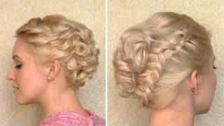 Curly Wedding Updo Prom Hairstyle For Medium Long And Short Hair Valentine'S Day Tutorial