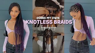 How To Do Knotless Box Braids On Yourself  | Tips & Tricks For Doing Your Own Hair | Very Detailed