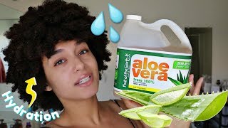 Using Aloe Vera Juice On My Type 4 Hair | Low Porosity
