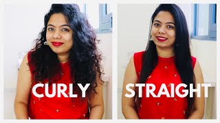 How To Straighten Curly Hair Routine I Malayalam