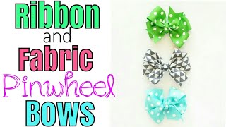 How To Make Pinwheel Hair Bows | Fabric Pinwheel | Ribbon Pinwheel