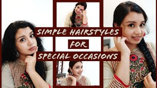 ഇനി മുടി എങ്ങനെ കെട്ടും||My Fav Special Occasion Hairstyles||For Round Face #Athirarajeev|Malayalam