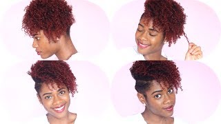 Easy Kinky Curly Hair Updo! |  Very Cute & Simple